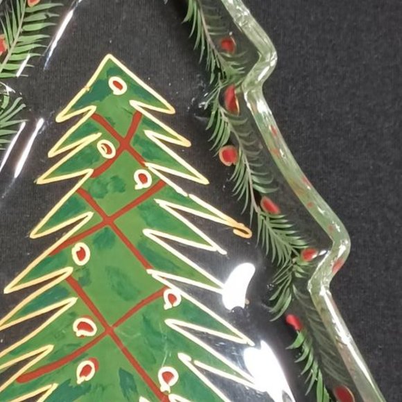 10" Christmas Tree Plate/Platter, Like New With Box - Picture 4 of 4